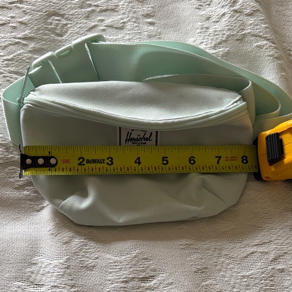 Mint Green Herschel Waist Bag Crossbody Unisex Gently Loved - Picture 3 of 10